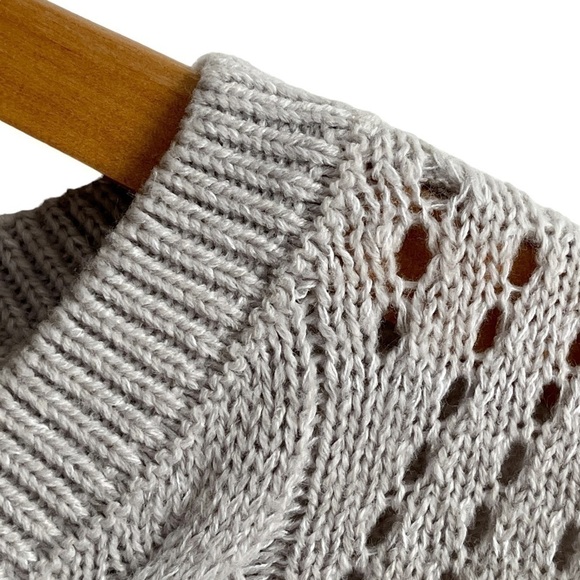 GARAGE Harlow Sweater Pointelle Cable Knit Dropped Shoulders - Picture 6 of 17